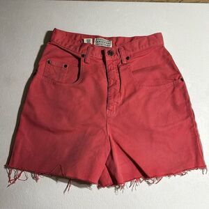 Arizona High-Waisted pink Denim Shorts | Frayed Hem | Size 7